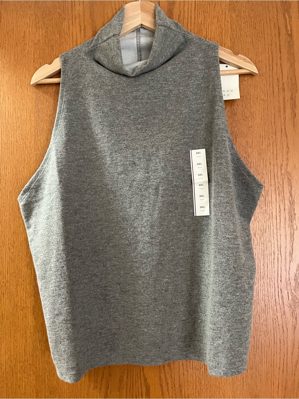 a new day Mock Neck Brushed Microfleece Tank Size XXL NEW